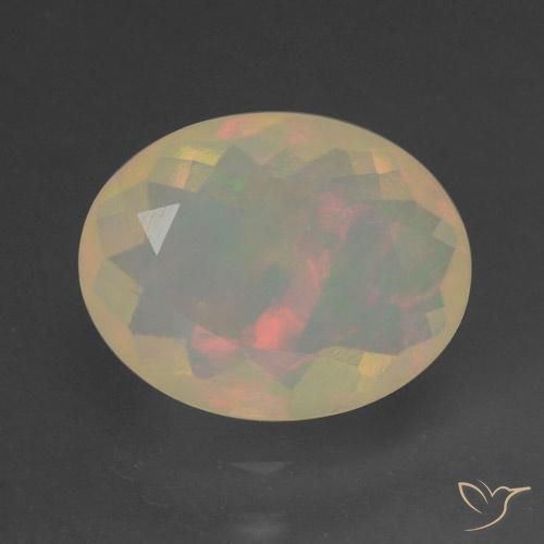1.31ct Natural Multicolor Ópalo, Ovalada, Transparente