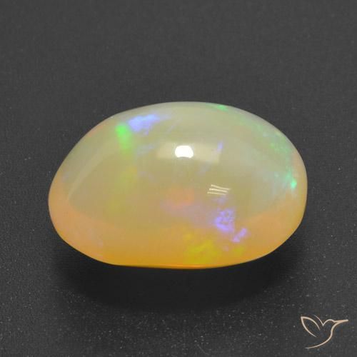 Ópalo Multicolor natural de 15.72 ct, Ovalada, Transparente