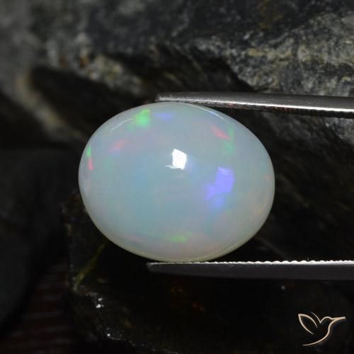 13.64ct Natural Multicolor Ópalo, Ovalada, Translúcido