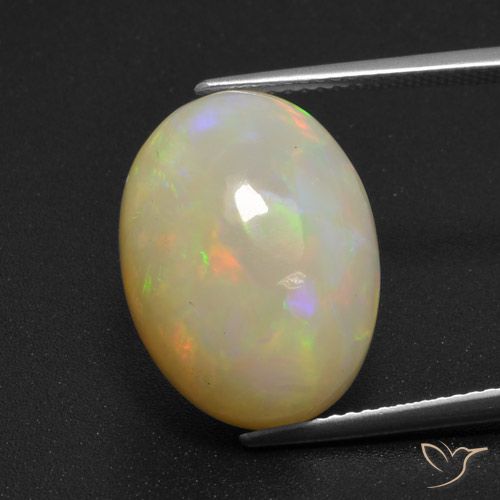 9.66ct Natural Multicolor Ópalo, Ovalada, Translúcido