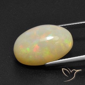 Ópalo Multicolor natural de 9.66 ct, Ovalada, Translúcido