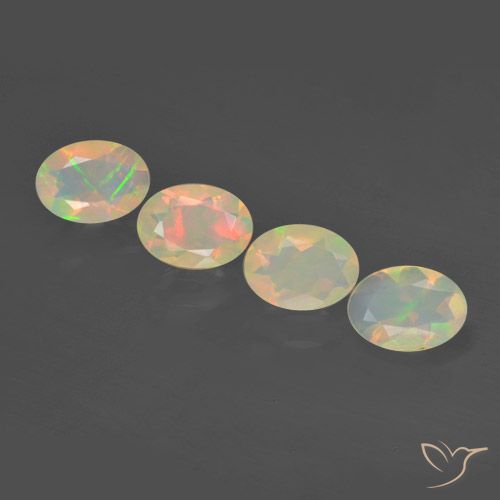 1.61ctw Natural Multicolor Ópalo, Ovalada, Transparente