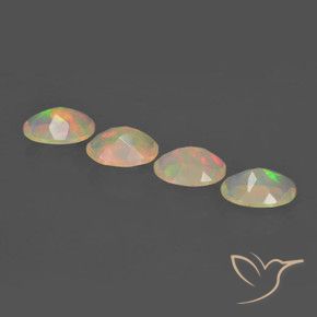 Gemas de Ópalo Multicolor natural de 1.61 ct, Ovalada, Transparente