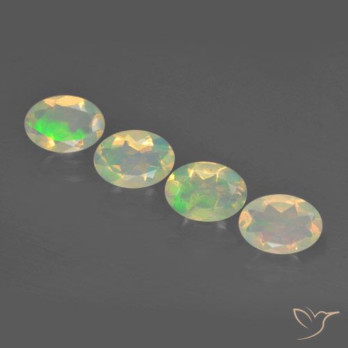 1.91ctw Natural Multicolor Ópalo, Ovalada, Transparente