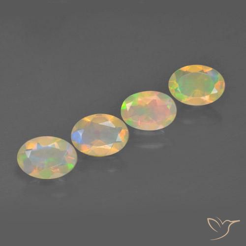 Gemas de Ópalo Multicolor natural de 1.60 ct, Ovalada, Transparente