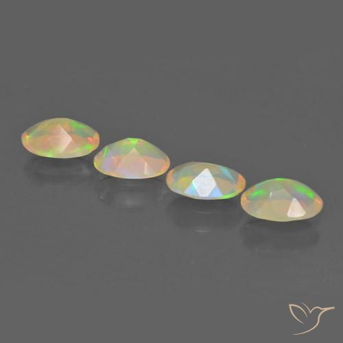 Gemas de Ópalo Multicolor natural de 1.60 ct, Ovalada, Transparente