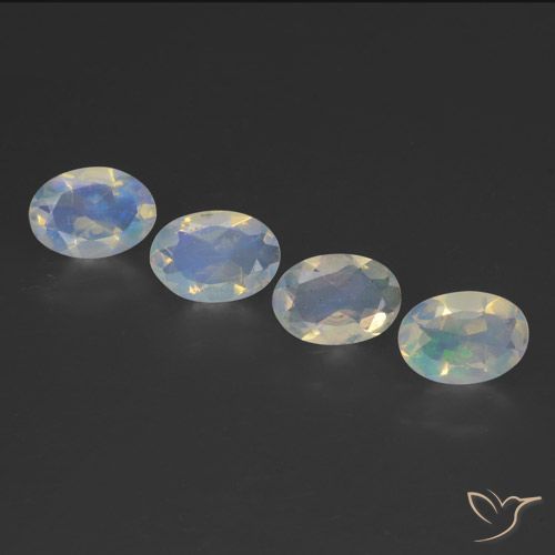 1.54ctw Natural Multicolor Ópalo, Ovalada, Transparente