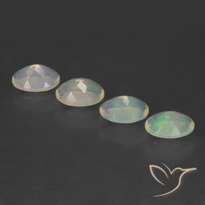 Gemas de Ópalo Multicolor natural de 1.97 ct, Ovalada, Transparente