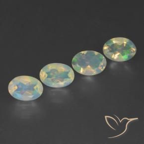 Gemas de Ópalo Multicolor natural de 1.75 ct, Ovalada, Transparente
