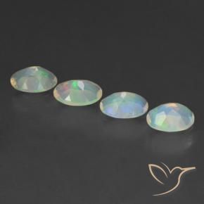 Gemas de Ópalo Multicolor natural de 1.75 ct, Ovalada, Transparente