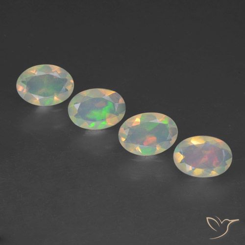 1.51ctw Natural Multicolor Ópalo, Ovalada, Transparente