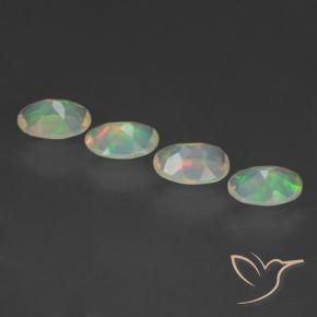 Gemas de Ópalo Multicolor natural de 1.51 ct, Ovalada, Transparente