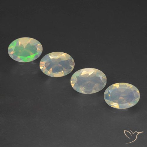 1.64ctw Natural Multicolor Ópalo, Ovalada, Transparente