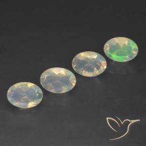 Gemas de Ópalo Multicolor natural de 1.64 ct, Ovalada, Transparente