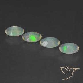 Gemas de Ópalo Multicolor natural de 1.64 ct, Ovalada, Transparente