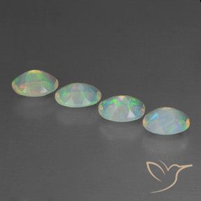 Gemas de Ópalo Multicolor natural de 1.88 ct, Ovalada, Transparente