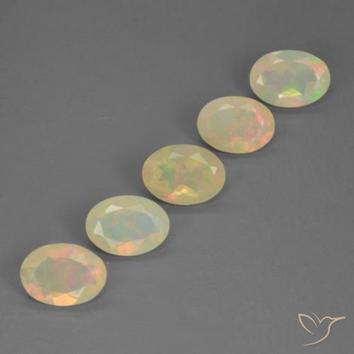 1.99ctw Natural Multicolor Ópalo, Ovalada, Transparente