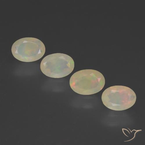 1.82ctw Natural Multicolor Ópalo, Ovalada, Transparente