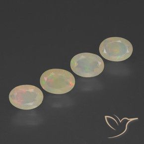 Gemas de Ópalo Multicolor natural de 1.82 ct, Ovalada, Transparente