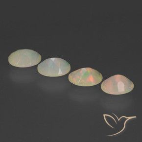 Gemas de Ópalo Multicolor natural de 1.82 ct, Ovalada, Transparente