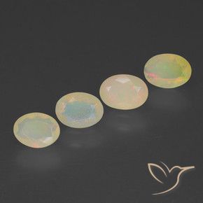 Gemas de Ópalo Multicolor natural de 1.81 ct, Ovalada, Transparente