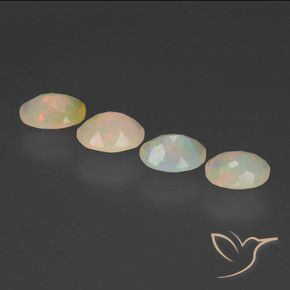 Gemas de Ópalo Multicolor natural de 1.81 ct, Ovalada, Transparente