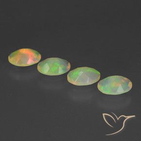 Gemas de Ópalo Multicolor natural de 1.75 ct, Ovalada, Transparente