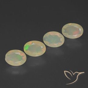 Gemas de Ópalo Multicolor natural de 1.68 ct, Ovalada, Transparente