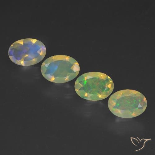 1.81ctw Natural Multicolor Ópalo, Ovalada, Transparente