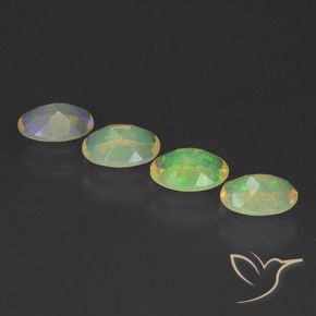 Gemas de Ópalo Multicolor natural de 1.81 ct, Ovalada, Transparente