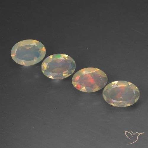 1.46ctw Natural Multicolor Ópalo, Ovalada, Transparente
