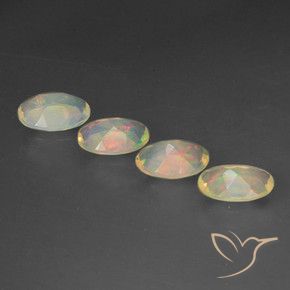 Gemas de Ópalo Multicolor natural de 1.46 ct, Ovalada, Transparente
