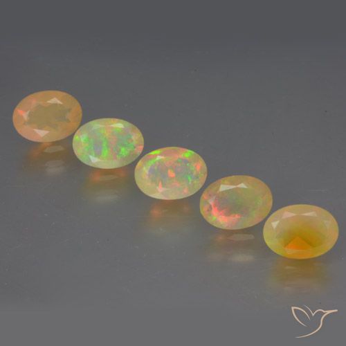 2.53ctw Natural Multicolor Ópalo, Ovalada, Transparente