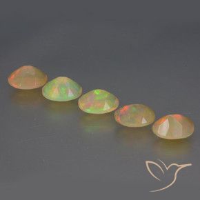 Gemas de Ópalo Multicolor natural de 2.53 ct, Ovalada, Transparente