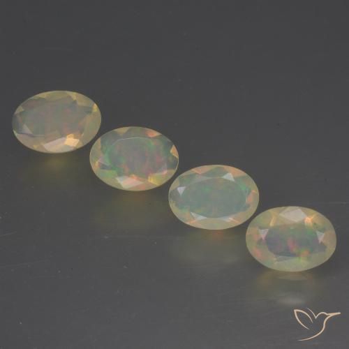 1.48ctw Natural Multicolor Ópalo, Ovalada, Transparente
