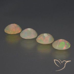 Gemas de Ópalo Multicolor natural de 2.23 ct, Ovalada, Transparente