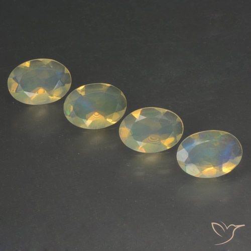 1.31ctw Natural Multicolor Ópalo, Ovalada, Transparente