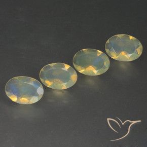 Gemas de Ópalo Multicolor natural de 1.31 ct, Ovalada, Transparente