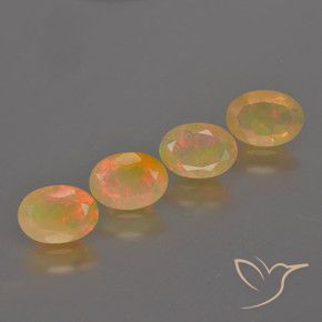 Gemas de Ópalo Multicolor natural de 1.83 ct, Ovalada, Translúcido