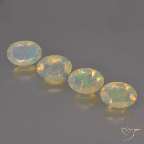 1.72ctw Natural Multicolor Ópalo, Ovalada, Transparente