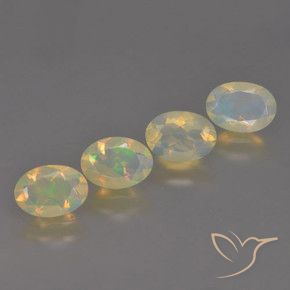 Gemas de Ópalo Multicolor natural de 1.72 ct, Ovalada, Transparente