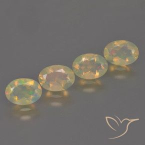 Gemas de Ópalo Multicolor natural de 1.81 ct, Ovalada, Transparente