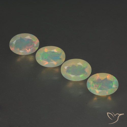 1.69ctw Natural Multicolor Ópalo, Ovalada, Transparente