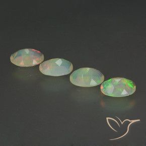 Gemas de Ópalo Multicolor natural de 1.69 ct, Ovalada, Transparente