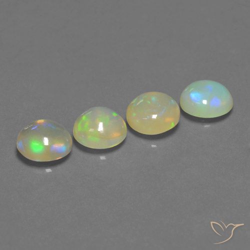 2.76ctw Natural Multicolor Ópalo, Redondo, Transparente