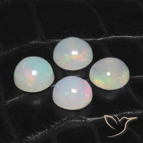 Gemas de Ópalo Multicolor natural de 5.56 ct, Redondo, Transparente