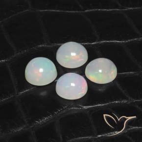 Gemas de Ópalo Multicolor natural de 5.56 ct, Redondo, Transparente