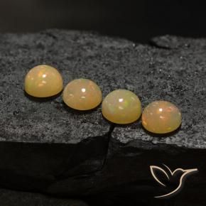 Gemas de Ópalo Multicolor natural de 6.07 ct, Redondo, Translúcido