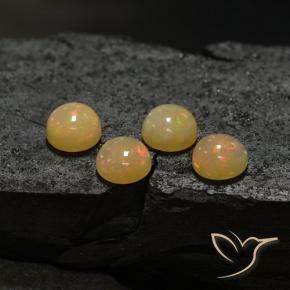 Gemas de Ópalo Multicolor natural de 6.07 ct, Redondo, Translúcido