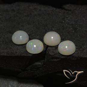 Gemas de Ópalo Multicolor natural de 5.49 ct, Redondo, Translúcido